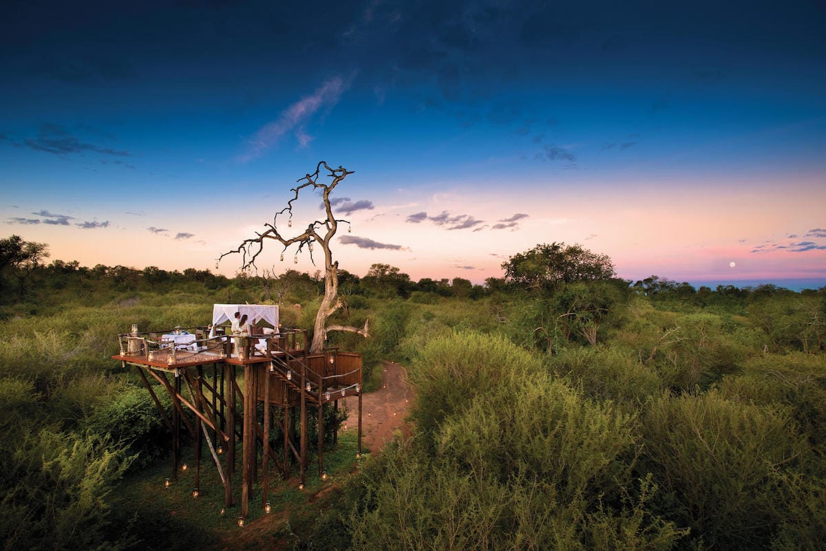 Rustic can be romantic as the gorgeous treehouses in South Africa’s Lion Sands Game Reserve prove