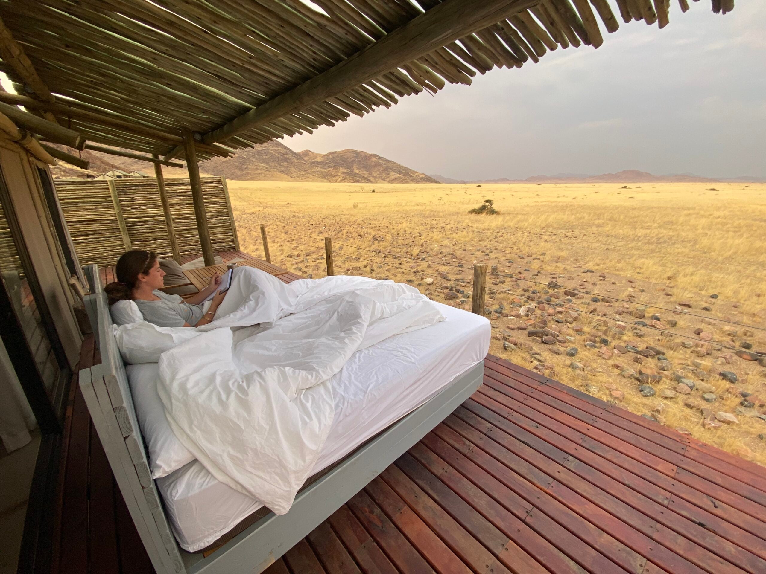 Vera on safari in Namibia