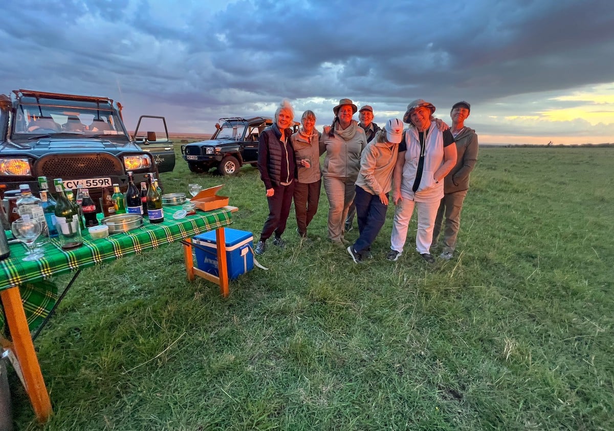 Half a dozen of our clients, all on schedule and all loving Kenya!