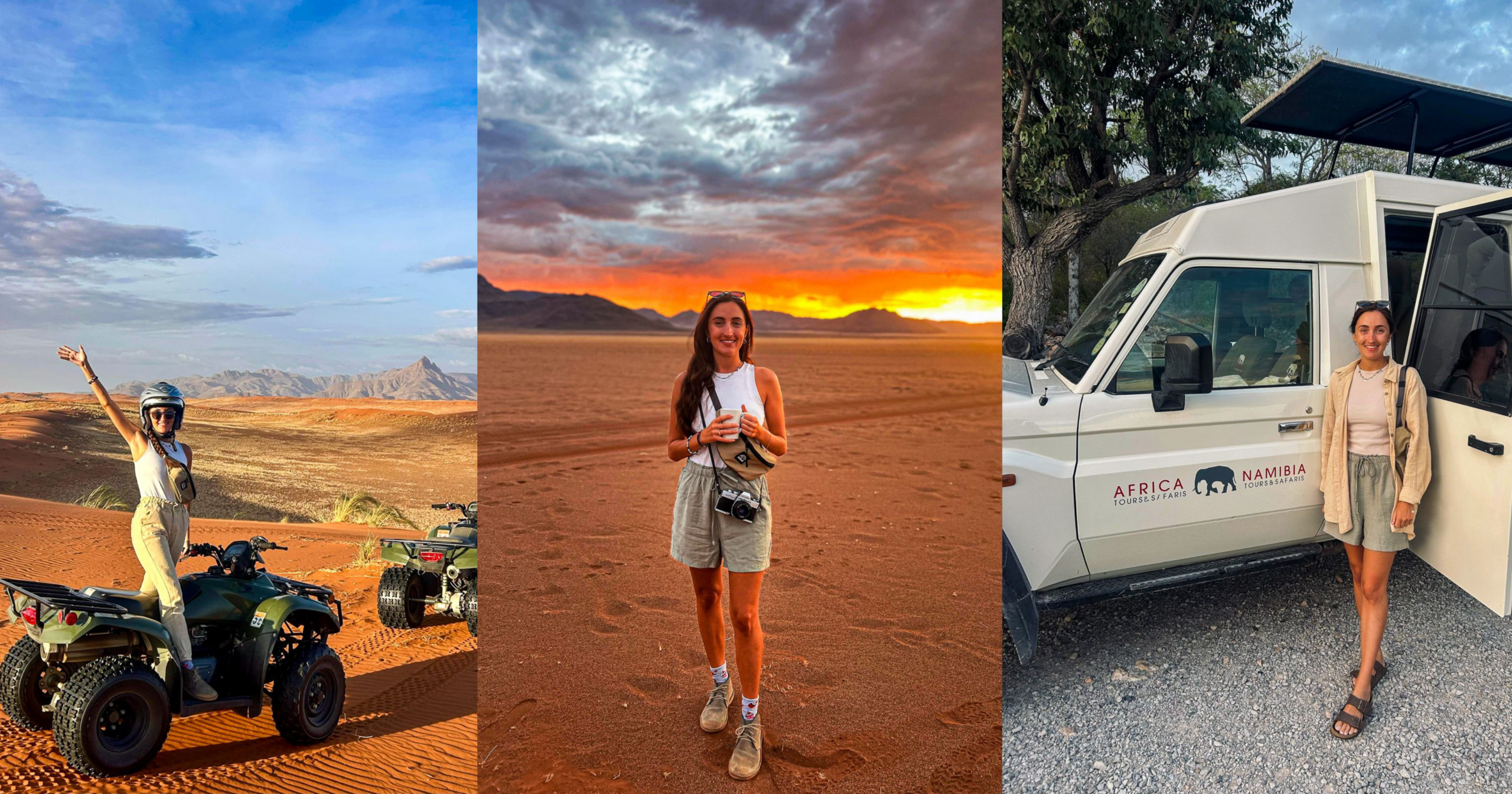 Sarah on safari in Namibia with Biggestleaf Travel