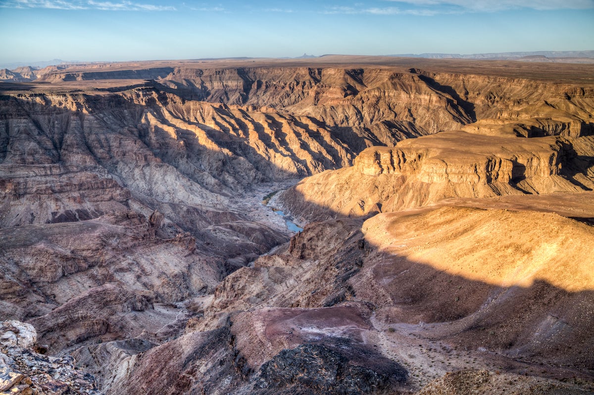 The Fish River Canyon in late afternoon light